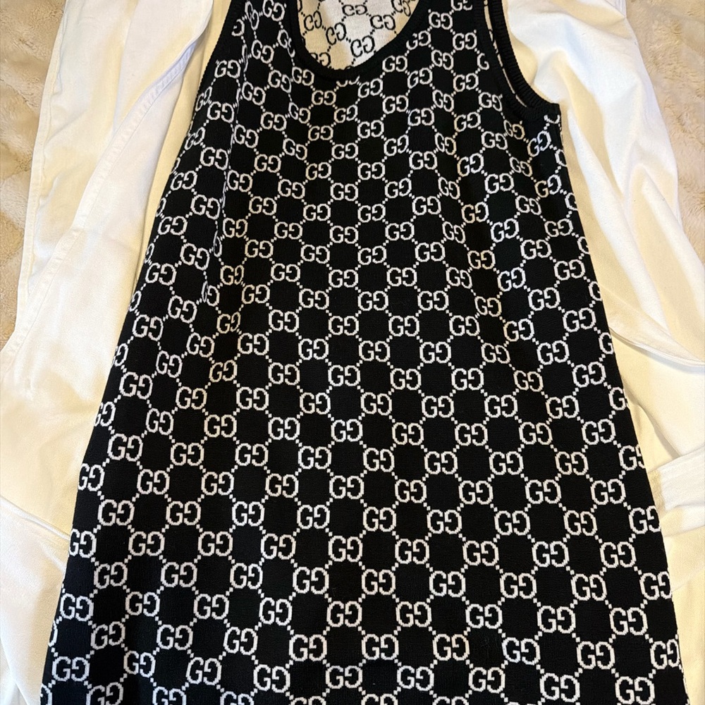 Gucci Monogram Black and White Dress